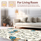 Nature Butterfly Botanical Art Rug