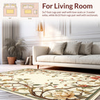 Vintage Floral Vine Scrollwork Rug
