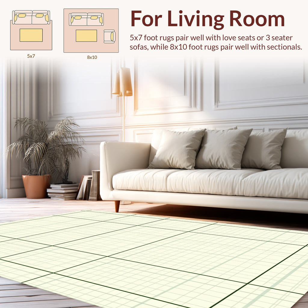 Subtle Grid Modern Geometric Rug