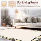 Geometric Lines Border Design Rug