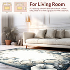 Serene Floral Border Design Rug