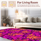 Vibrant Floral Abstract Design Rug