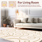 Minimalist Swirl Line Art Design Rug