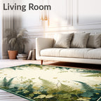 Lush Forest Fern Botanical Garden Rug