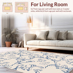 Abstract Swirling Floral Pattern Design Rug
