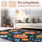 Ornate Floral Meadow Pattern Rug