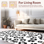 Animal Print Scattered Petal Design Rug