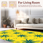 Tropical Palm Tree Flower Pattern Rug