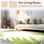 Lush Green Fern Border Design Rug