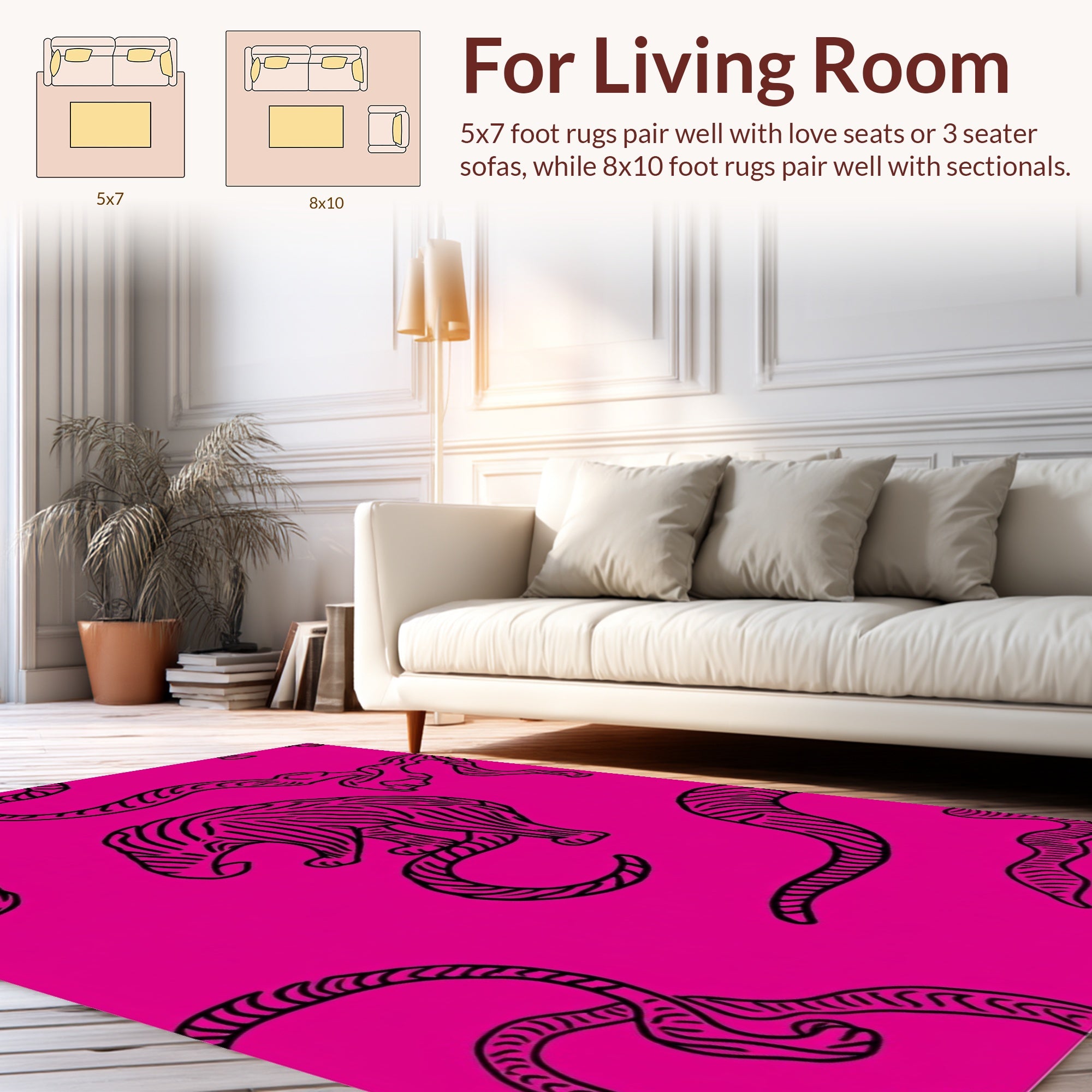 Bold Tiger Stripe Abstract Pattern Rug