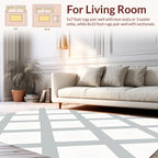 Classic Gray White Diamond Pattern Rug