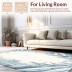 Winter Ice Crystal Snowflake Pattern Rug