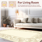 Elegant Floral Vine Border Rug