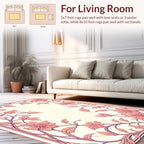 Pink Floral Vine Art Nouveau Rug