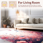 Whimsical Butterfly Meadow With Flowers Rug