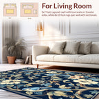 Birds and Blossoms Botanical Pattern Rug