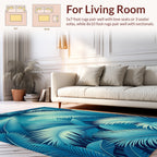 Cool Tropical Leaf Pattern Rug