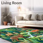 Woodland Creatures Lush Forest Design Rug