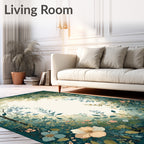 Enchanted Forest Floral Butterfly Pattern Rug