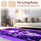 Cyberpunk Skull Digital Glow Design Rug