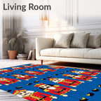 Red Royal Guard Nutcracker Arrangement Rug