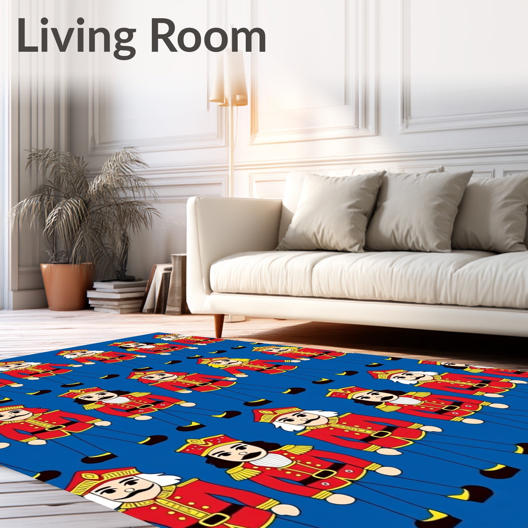 Red Royal Guard Nutcracker Arrangement Rug
