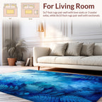 Deep Blue Fern Dreamscape Rug