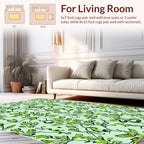 Botanical Vines On Light Green Rug