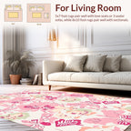 Abstract Feminine Floral Impressionist Rug
