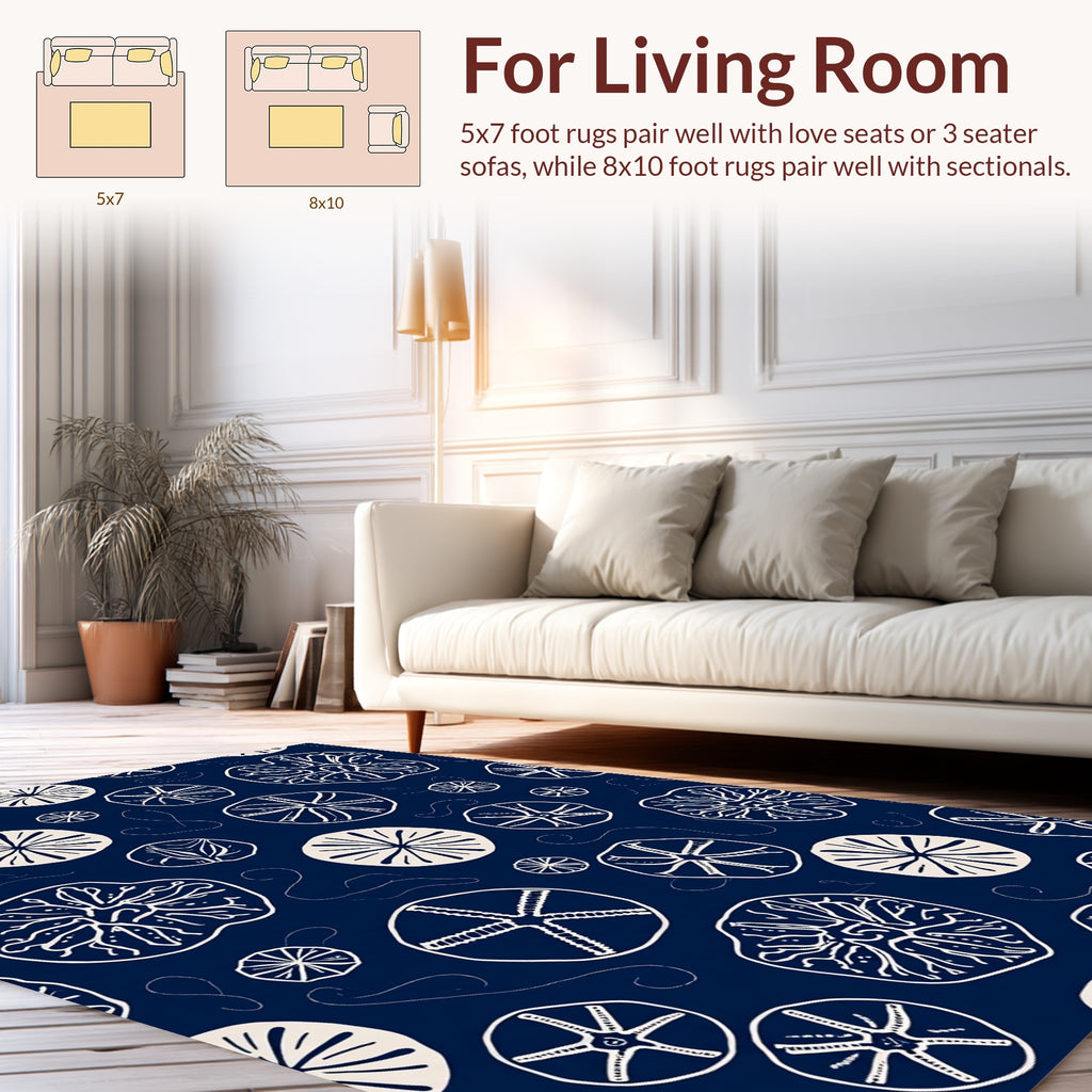 Marine Life Pattern Abstract Design Rug