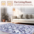 Shimmering Crystal Faceted Geometric Design Rug