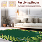 Fern and Butterfly Forest Pattern Rug