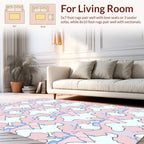 Soft Abstract Organic Shapes Pattern Rug