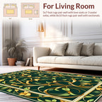 Gilded Floral Vine Scroll Pattern Rug