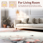 Soft Floral Butterfly Watercolor Design Rug