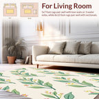 Botanical Floral Branch Pattern Rug