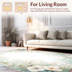 Soft Floral Watercolor Sprigs Design Rug