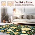Ornate Floral Patterned Tapestry Rug
