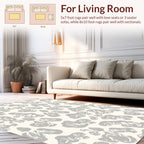 Abstract Swirl Patterned Neutral Rug
