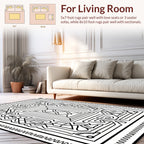 Intricate Abstract Maze Pattern Rug
