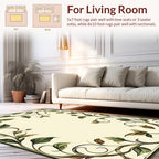Elegant Floral Vine Scroll Pattern Rug