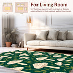 Fantasy Forest Mushroom Pattern Rug