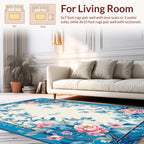 Chinoiserie Floral Butterfly Design Rug