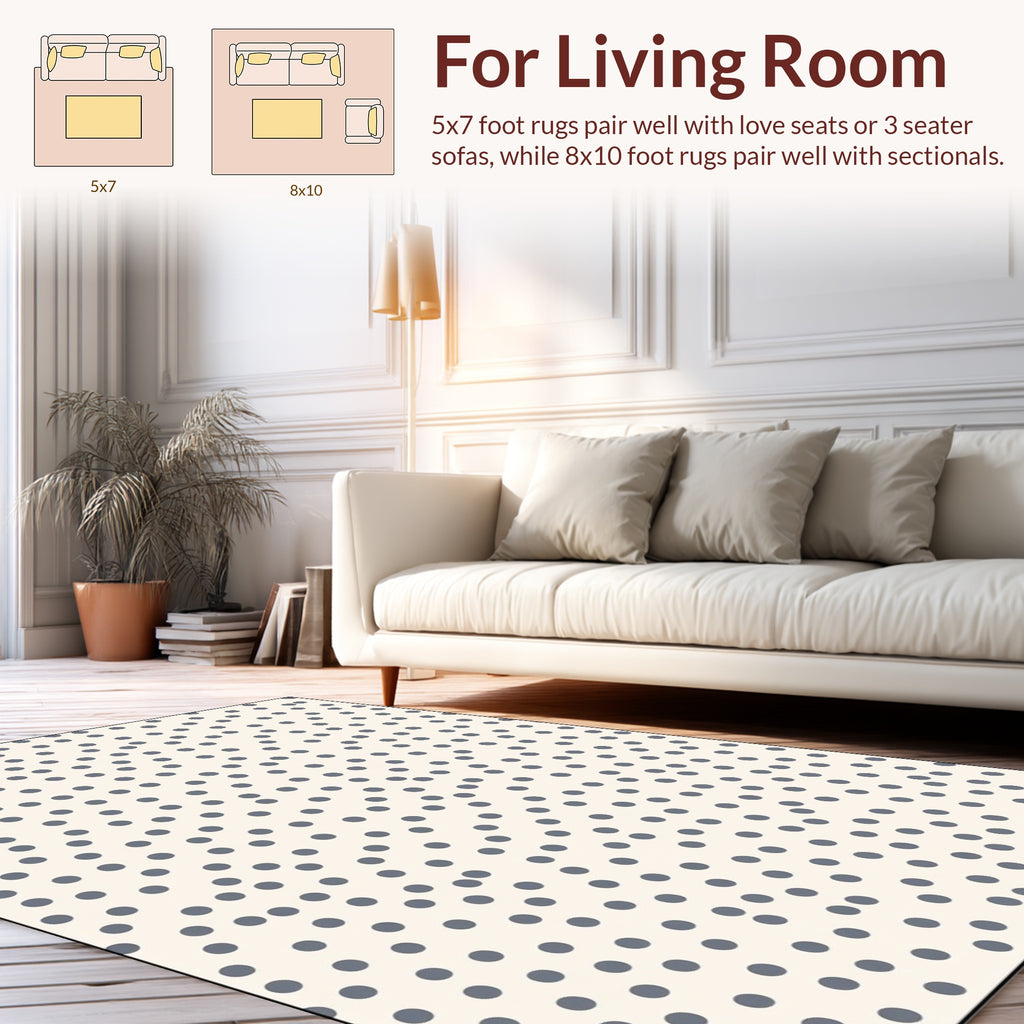 Polka Dot Pattern Comfort Rug