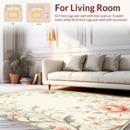 Vintage Floral Swirl Dusty Rose Design Rug