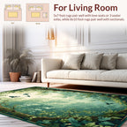 Enchanted Forest Bird Flock Pattern Rug
