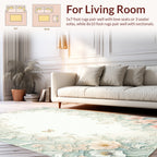Soft Floral Butterfly Pattern Rug