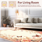 Floral Butterfly Meadow Design Rug