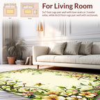 Whimsical Floral Vines and Leaves Rug