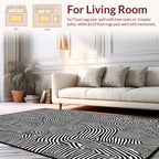 Abstract Striped Optical Illusion Design Rug